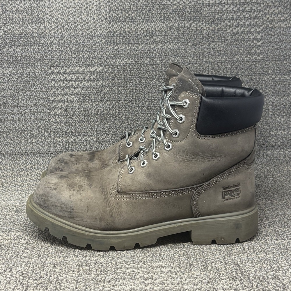 Timberland PRO Sawhorse 6" Composite Toe Leather Work Boots Men's 10.5W A671Q